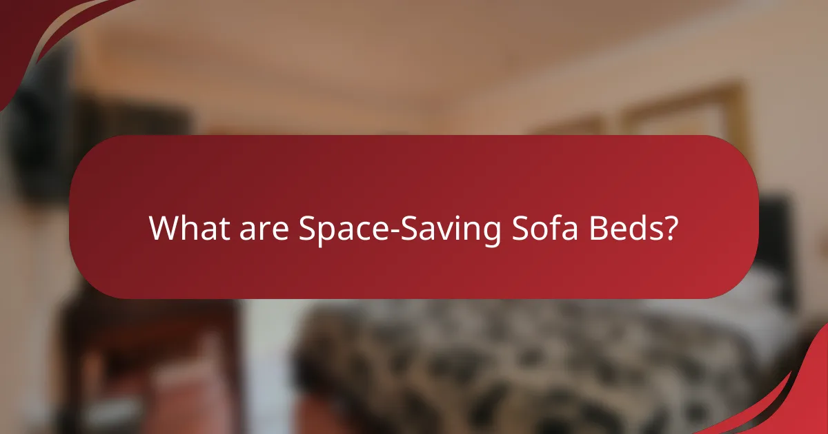What are Space-Saving Sofa Beds?