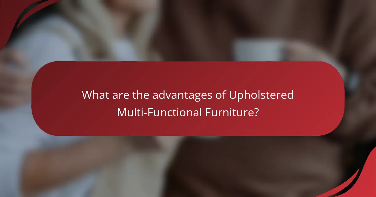 What are the advantages of Upholstered Multi-Functional Furniture?