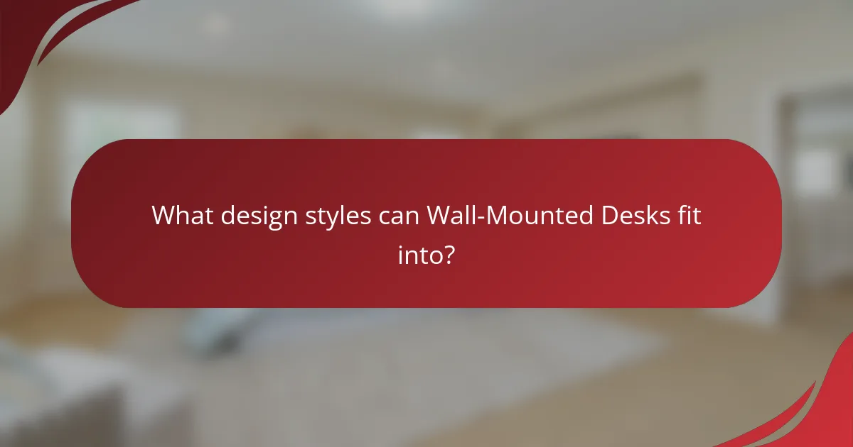 What design styles can Wall-Mounted Desks fit into?