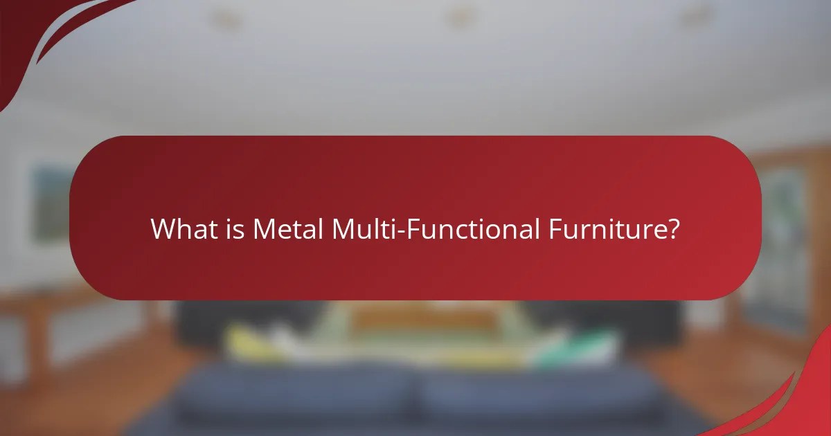 What is Metal Multi-Functional Furniture?