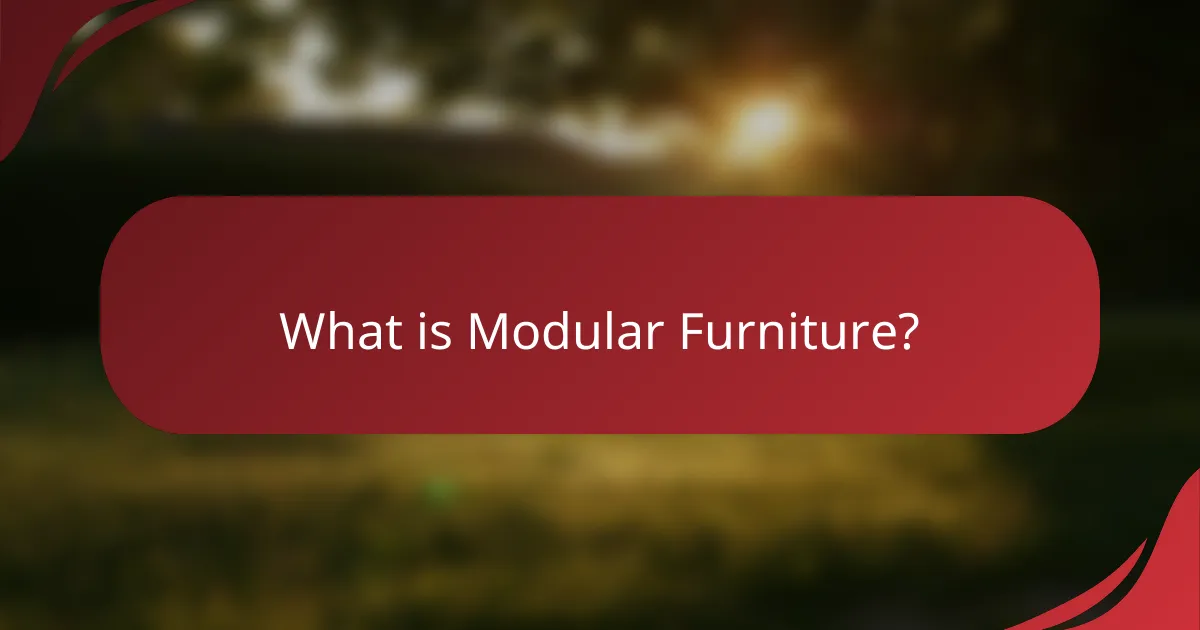 What is Modular Furniture?