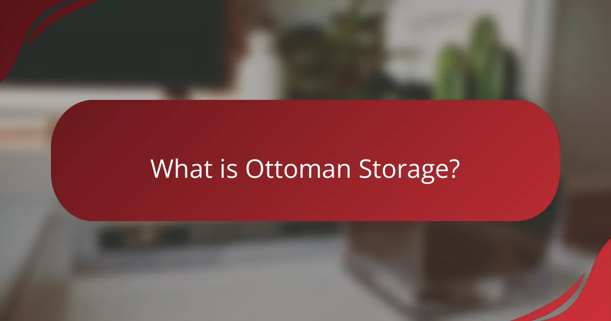 What is Ottoman Storage?